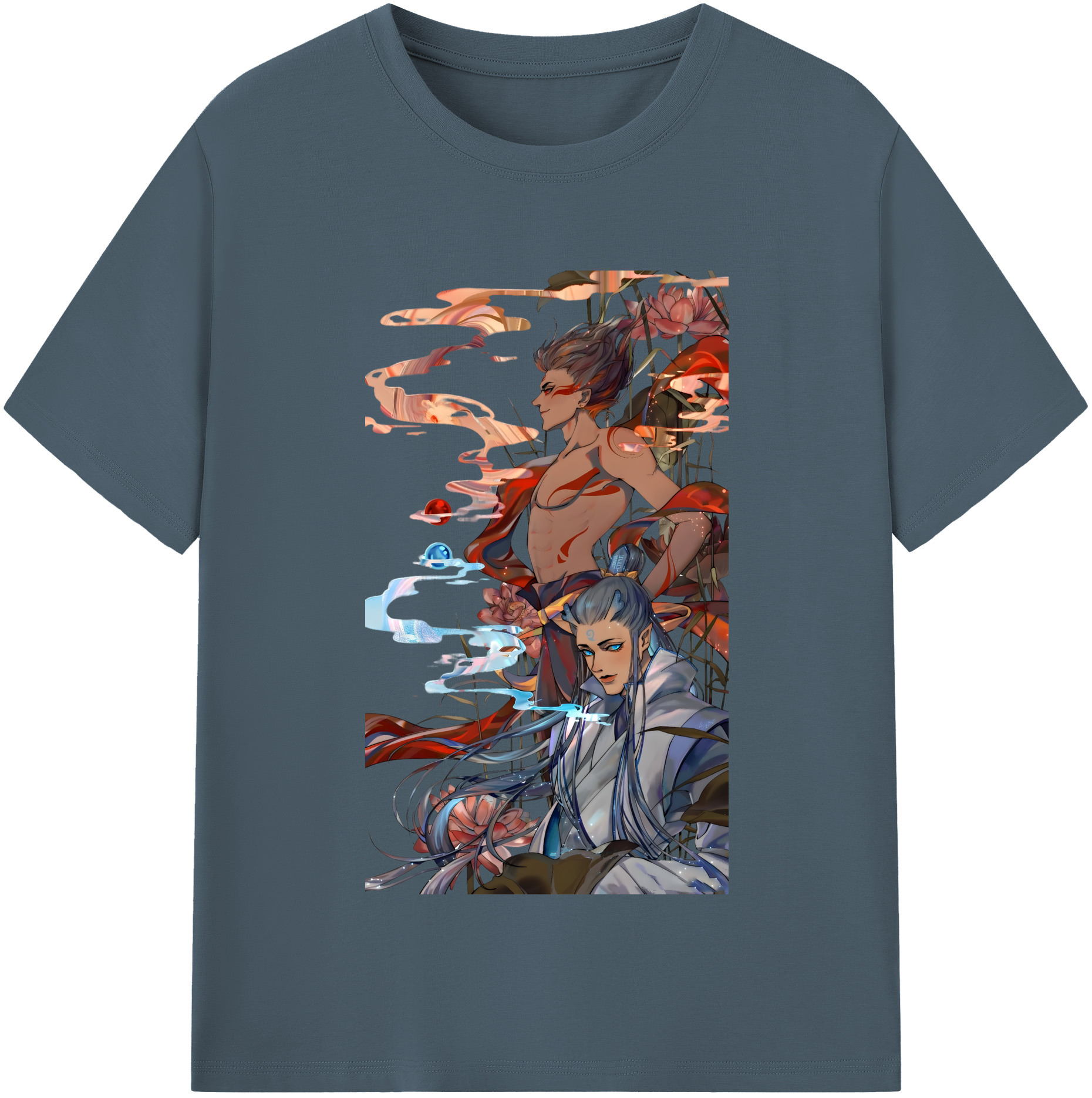 （画像用） Ne Zha 2 ナタ 魔童の大暴れ 綿100％半袖Tシャツ（フロントプリント）